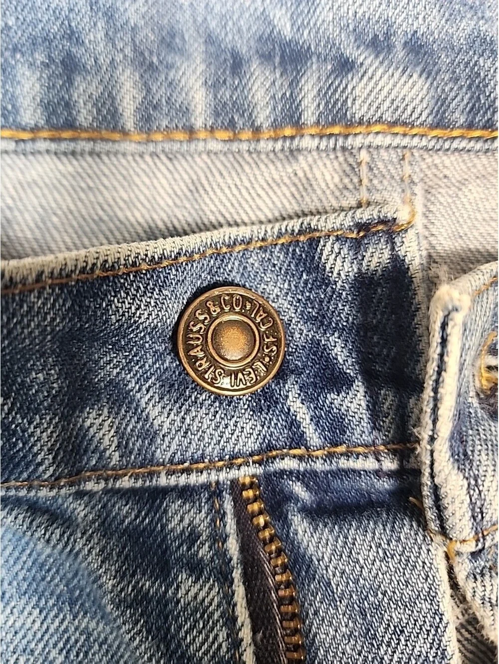 Vintage 70s Levi's 646 36 x 31 Orange Tab Bootcut Jeans